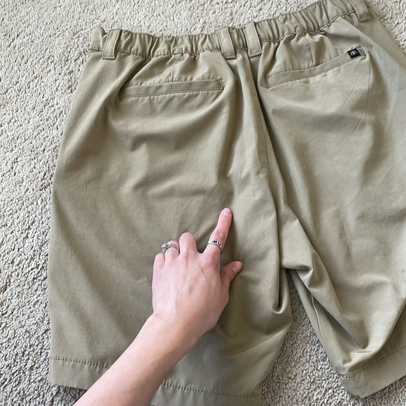 Banana Republic Men’s Comfort Flat Front Shorts 34 Khaki Tan 9’’ Inseam Casual - Picture 11 of 14